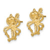 Lex & Lu 14k Yellow Gold 2D and Polished Octopus Post Earrings - 2 - Lex & Lu