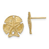 Lex & Lu 14k Yellow Gold Textured Sand Dollar Earrings - Lex & Lu