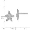 Lex & Lu 14k White Gold Textured Starfish Post Earrings - 2 - Lex & Lu