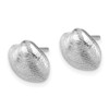 Lex & Lu 14k White Gold Clam Shell Post Earrings LALTE787W - 2 - Lex & Lu