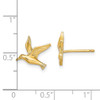 Lex & Lu 14k Yellow Gold Polished Seagull Post Earrings - 4 - Lex & Lu