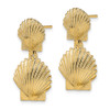 Lex & Lu 14k Yellow Gold Double Scallop Shell Post Earrings - 2 - Lex & Lu