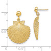 Lex & Lu 14k Yellow Gold Scallop Dangle Earrings - 4 - Lex & Lu