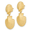 Lex & Lu 14k Yellow Gold Double Scallop Dangle Earrings - 2 - Lex & Lu
