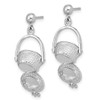 Lex & Lu 14k White Gold 3D Nantucket Basket Dangle Earrings - 5 - Lex & Lu