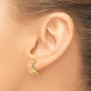 Lex & Lu 14k Yellow Gold 3D Polished Mini Manatee Dangle Earrings - 3 - Lex & Lu