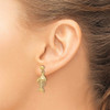 Lex & Lu 14k Yellow Gold 3D Fishbone Dangle Earrings - 3 - Lex & Lu