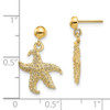 Lex & Lu 14k Yellow Gold Starfish Post Dangle Earrings - 4 - Lex & Lu