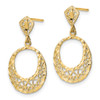 Lex & Lu 14k Yellow Gold Fancy Post Dangle Earrings - 2 - Lex & Lu