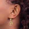 Lex & Lu 14k Yellow Gold Tree of Life In Round Frame Leverback Earrings - 3 - Lex & Lu