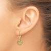 Lex & Lu 14k Yellow Gold w/Beaded Filigree Winged Dragonfly Leverback Earrings - 3 - Lex & Lu