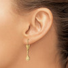 Lex & Lu 14k Yellow Gold Polished Tennis Racquet w/Ball Leverback Earrings - 3 - Lex & Lu