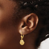 Lex & Lu 14k Yellow Gold 2D Beaded Scallop Shell Leverback Earrings - 3 - Lex & Lu