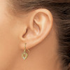 Lex & Lu 14k Yellow Gold w/Rhodium Polished Heart Shepherd Hook Earrings - 3 - Lex & Lu