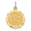 Lex & Lu 14k Yellow Gold A Date to Remember Charm LALXAC16 - Lex & Lu