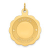 Lex & Lu 14k Yellow Gold Happy Birthday Disc Pendant - Lex & Lu