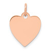 Lex & Lu 14k Rose Gold Polished Heart Shaped Disc Pendant LALXAC808 - Lex & Lu