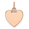 Lex & Lu 14k Rose Gold Polished Heart Shaped Disc Pendant LALXAC808 - 4 - Lex & Lu