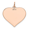 Lex & Lu 14k Rose Gold Polished Heart Shaped Disc Pendant LALXAC814 - 4 - Lex & Lu