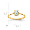 Lex & Lu 14k Yellow Gold Diamond and Aquamarine Birthstone Ring Size 6 - 3 - Lex & Lu