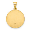 Lex & Lu 14k Yellow Gold Hollow Polished/Satin Round St. Grace Medal Pendant - 3 - Lex & Lu