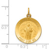 Lex & Lu 14k Yellow Gold Solid Small Round St. Jude Thaddeus Medal Pendant - 3 - Lex & Lu