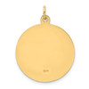 Lex & Lu 14k Yellow Gold Solid Medium Round St. Jude Thaddeus Medal Pendant - 4 - Lex & Lu