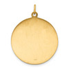 Lex & Lu 14k Yellow Gold Solid Large Round St. Jude Thaddeus Medal Pendant - 3 - Lex & Lu