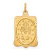 Lex & Lu 14k Yellow Gold Solid Medium Rectangle Framed Miraculous Medal Pendant - 3 - Lex & Lu