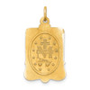 Lex & Lu 14k Yellow Gold Solid Large Rectangle Framed Miraculous Medal Pendant - 4 - Lex & Lu