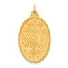 Lex & Lu 14k Yellow Gold Solid Large 3D Oval Miraculous Medal Pendant - 4 - Lex & Lu