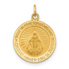 Lex & Lu 14k Yellow Gold Solid Round Miraculous Medal Pendant LALXR1765 - Lex & Lu