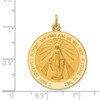 Lex & Lu 14k Yellow Gold Solid Round Miraculous Medal Pendant LALXR1766 - 4 - Lex & Lu