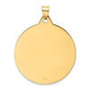 Lex & Lu 14k Yellow Gold Solid Large Raised Round Milagrosa Medal Pendant - 3 - Lex & Lu