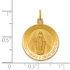Lex & Lu 14k Yellow Gold Solid Small Round Miraculous Medal Pendant - 3 - Lex & Lu