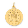 Lex & Lu 14k Yellow Gold Solid Small Round Miraculous Medal Pendant - 4 - Lex & Lu