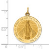 Lex & Lu 14k Yellow Gold Solid Large Round Miraculous Medal Pendant LALXR1774 - 3 - Lex & Lu