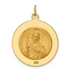 Lex & Lu 14k Yellow Gold Solid Lrg Queen of Holy Scapular Rev. Medal Pendant - 4 - Lex & Lu