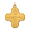 Lex & Lu 14k Yellow Gold Solid Polished/Satin Medium 4-Way Medal Pendant - 4 - Lex & Lu