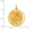 Lex & Lu 14k Yellow Gold Solid Large Round St. Anthony Medal Pendant - 3 - Lex & Lu