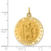 Lex & Lu 14k Yellow Gold Solid Med Round St. Christopher Medal Pendant LALXR1791 - 4 - Lex & Lu