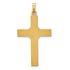 Lex & Lu 14k Yellow Gold w/Rhodium Hollow Polished Center X Cross Charm - 4 - Lex & Lu