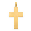 Lex & Lu 14k Yellow Gold Hollow Polished Rope Edge Latin Cross Charm - 3 - Lex & Lu