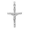 Lex & Lu 14k White Gold Hollow Crucifix Pendant LALXR1843W - Lex & Lu