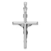 Lex & Lu 14k White Gold Hollow Crucifix Pendant LALXR1843W - 4 - Lex & Lu