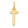 Lex & Lu 14k Yellow Gold Small Slanted Block Initial T Charm - Lex & Lu