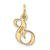 Lex & Lu 14k Yellow Gold Small Fancy Script Initial S Charm - 3 - Lex & Lu