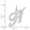 Lex & Lu 14k White Gold Medium Fancy Script Initial H Charm - 3 - Lex & Lu