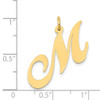 Lex & Lu 14k Yellow Gold Large Fancy Script Initial M Charm - 3 - Lex & Lu