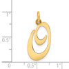 Lex & Lu 14k Yellow Gold Large Fancy Script Initial O Charm - 3 - Lex & Lu